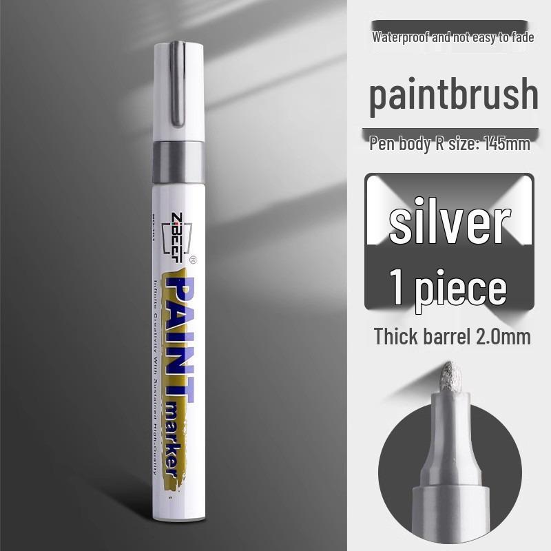 Industrial Colorfast Paint Marker Pen for Tire & Car Touch-Up, White/Black/Gold