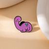 Creative Cartoon Cute Creative Purple Little Dinosaur Brooch Little Dinosaur Exquisite Backpack Clothes Badge Decorative Brooch