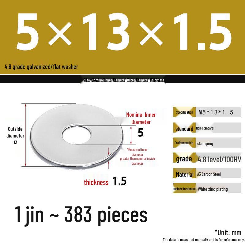 Galvanized Extra Large Thickened Metal Flat Washer (M6-M16)