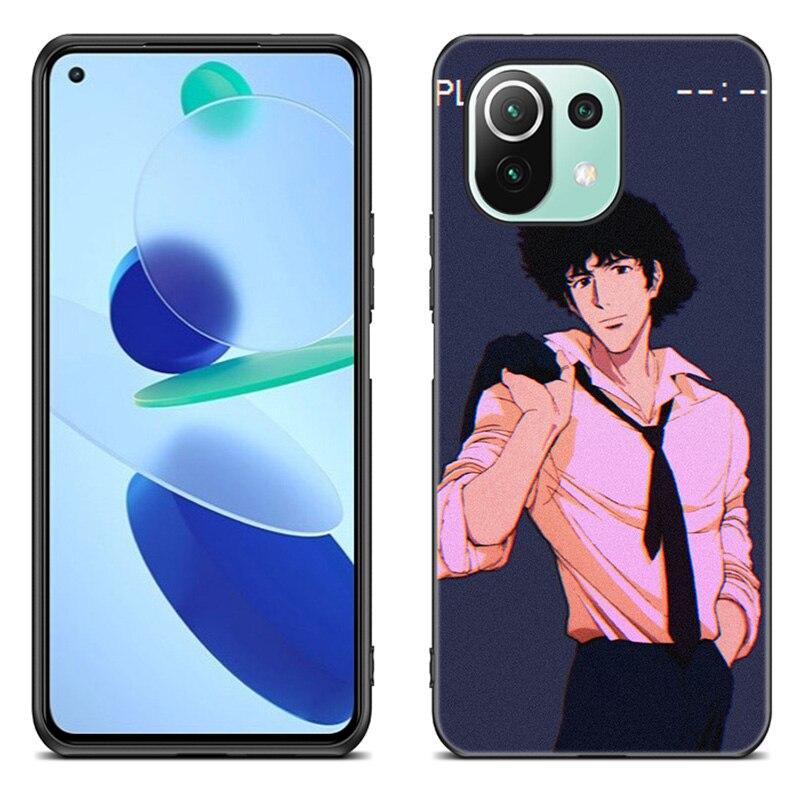 Carcasa de telefon Space Cowboy Bebop pentru Xiaomi Mi 11 Lite NE 11i 10T 11T Pro A2 A3 Lite POCO F3 M3 M4 C31 X3 Pro NFC GT Husa neagra