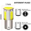 1 x weiße COB-LED mit zwei Kontakten, 1157 bay15d p21/5 W, Auto-LED-Blinkerleuchte, 1156 ba15s p21w, automatische Bremsleuchte, 12 V, rote, gelbe Diode