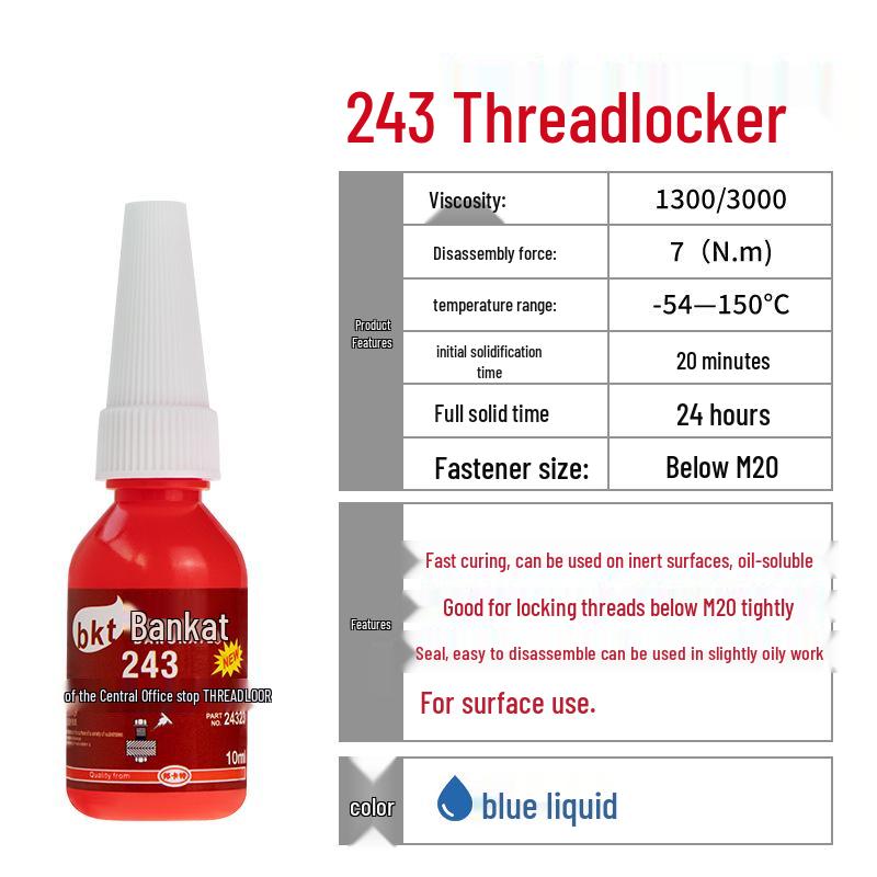 Anaerobic Threadlocker Sealant Glue: Anti-Loosening Screw Fastener