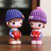 Shake Head Miniature Sweet Boy Girl Figures Wedding Decoration Doll  Car Interior Accessories