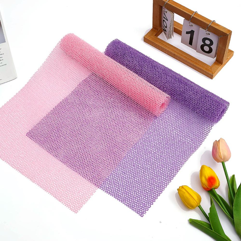 4pcs Mesh Exfoliating Bath Towel Water-absorbent Skin Smoother Shower Scrubber  Pool