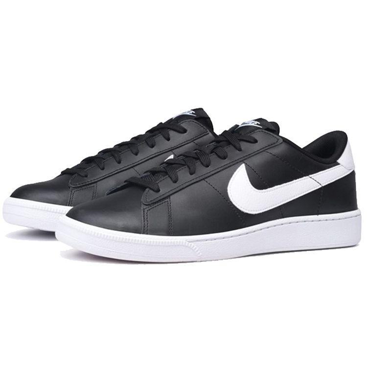 Nike Tennis Classic Synthetic Leather Low-Top Sneakers Men Sneakers Black White 683613-014