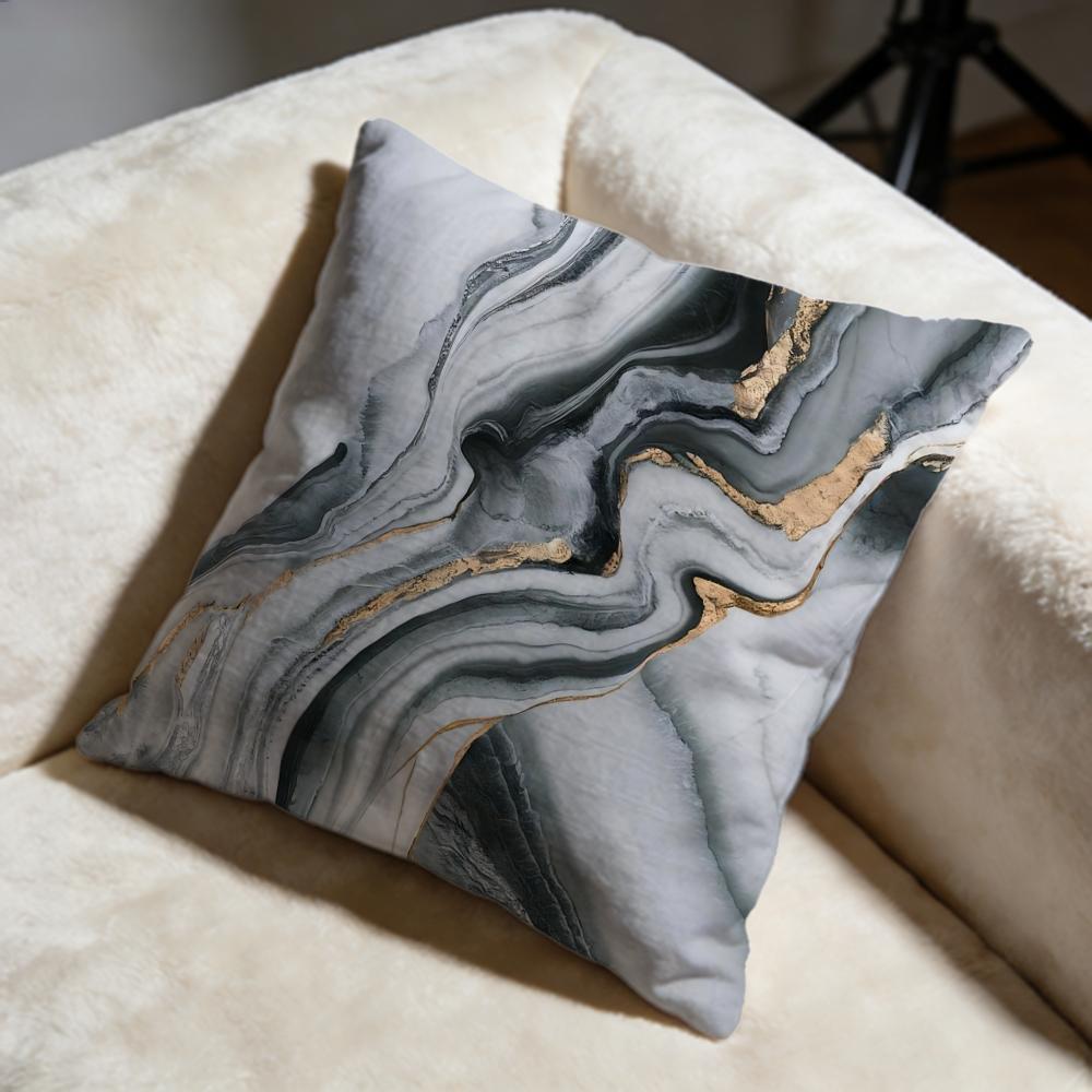 Minimalist Marble Patterned Cushion Cover Soft Decorative Pillow Case Suitable for Bedroom Sofa Car Travel Use