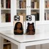 Cartoon African Black Girl Phone Case For iPhone 17,16,15,14,13,12,11 Plus,Pro Max,XS,Colored Silver Plated Inside Cover