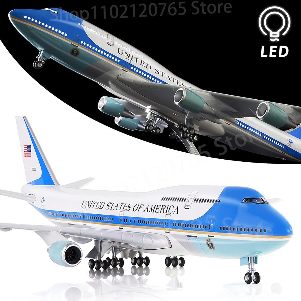 1/160 Scale 50.5CM Airplane Airbus A380 Air France Airline Model W LED Light & Wheel Diecast Plastic Resin Plane For Collection