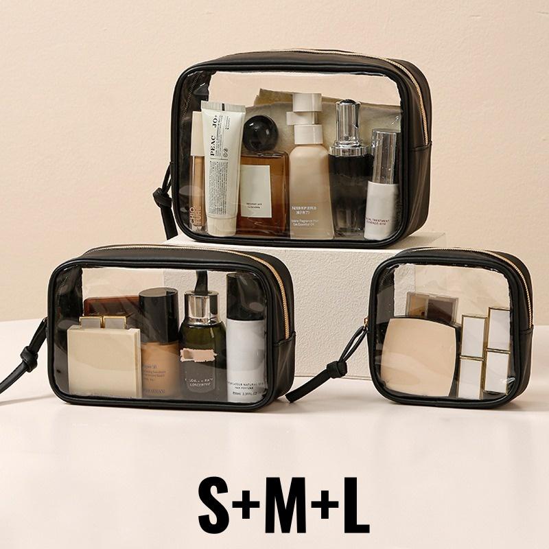 1/3PCS Waterproof Cosmetic Bag Portable Portable Cosmetic Storage Bag Large Capacity PVC Transparent Wash Bag Travel Storage Bag