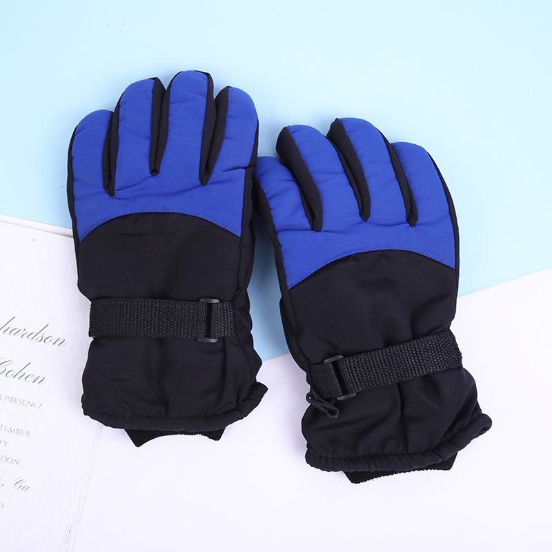 Cold-proof Warm Gloves, Winter Velvet Thickened Riding Men's Cycling Down Cotton Adult Ski Non-slip Gloves