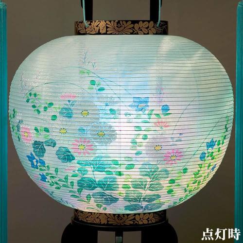 Buddhist Altar Shop Takita Shoten Bon Festival Lantern, Rotating Lantern, Size 10 "Iwakura" 2302-2, Set of 2 (79cm High X 32cm Diameter), Standing Lan