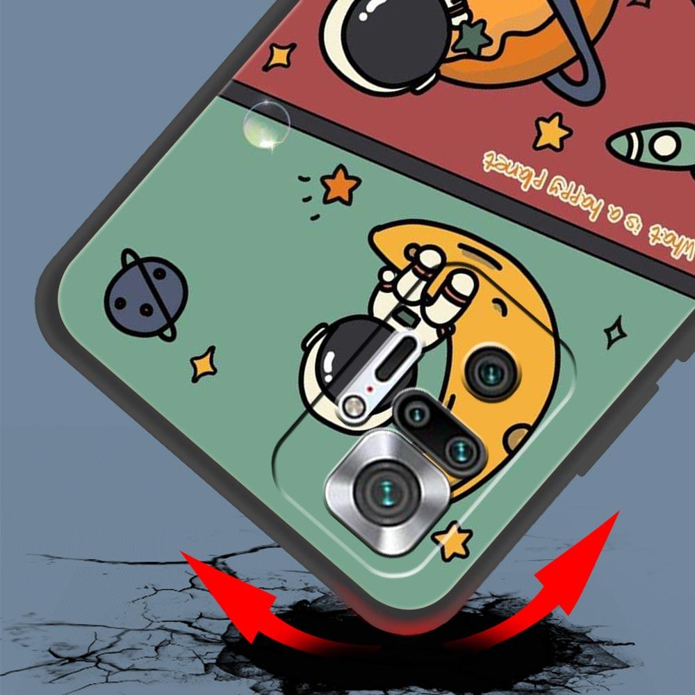 Cartoon Cute Cosmonaut Phone Case Cover for Redmi 14C 10C Note 15 14 13 12 10 11 K40 Pro Plus 5G Shockproof Soft TPU Shell Bags