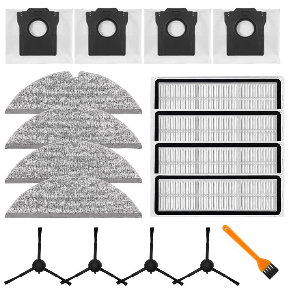 

Replacement Filter Mop Cloth Dust Bag Side Brush Kit For Dreame D20 Plus Robot Vacuum Cleaner, Pet Hair And Dust Removal