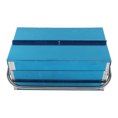 Boîte de rangement d'outils à 2 niveaux et 3 tiroirs en acier inoxydable, Mallette à outils cantilever, Valise pliante, Type 460