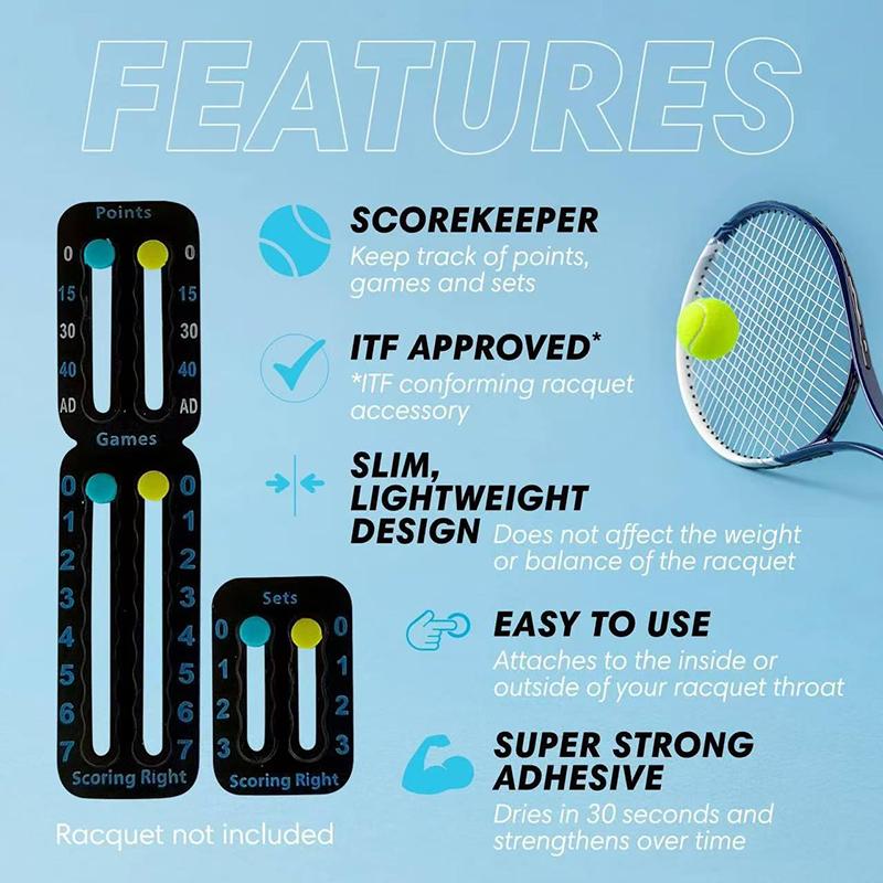 Tennis Score Keeper For Racket Padel Tennis Racket Pickleball Paddle Scorekeeper Portable Tennis Racket And Padel Scorekeeper