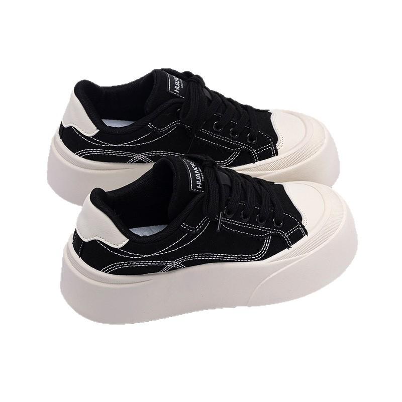 Globale vår tykksålede sko dame ZHQ68212 nye allsidige populære nisje damesko retro store hodeskosko dame