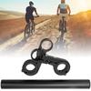 Aluminium Alloy Bicycle Bracket Extension Rod Cycling Accessory with Clip for Mountain Road Bikeblack