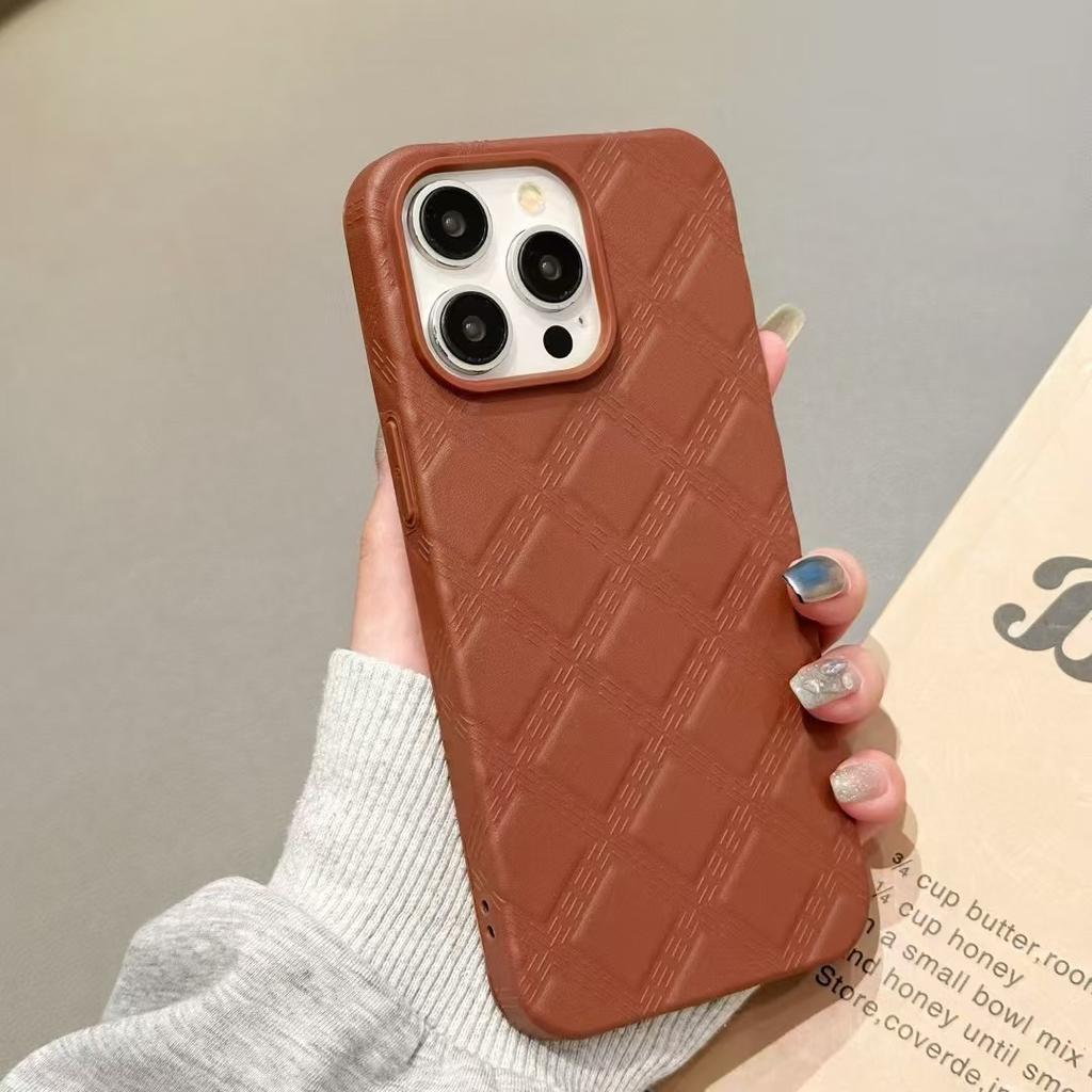 Anwendbar auf iPhone12 Vollfarbenes Diamant-Leder-Muster Vollumfassende Handyhülle Apple 11 Großes Loch 15promax Sturzsichere Weichschale