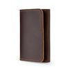 Men's Crazy Horse Leather Card Holder & Wallet - Genuine Dark Buckle, Multi-functional, Bi-fold, First Layer Cowhide