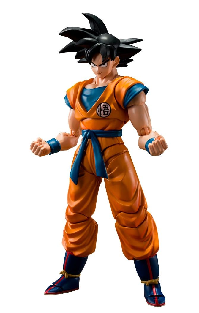

TAMASHII NATIONS Dragon Ball Super Son Goku SUPER HERO окрашенная подвижная фигурка SHFiguarts оранжевый