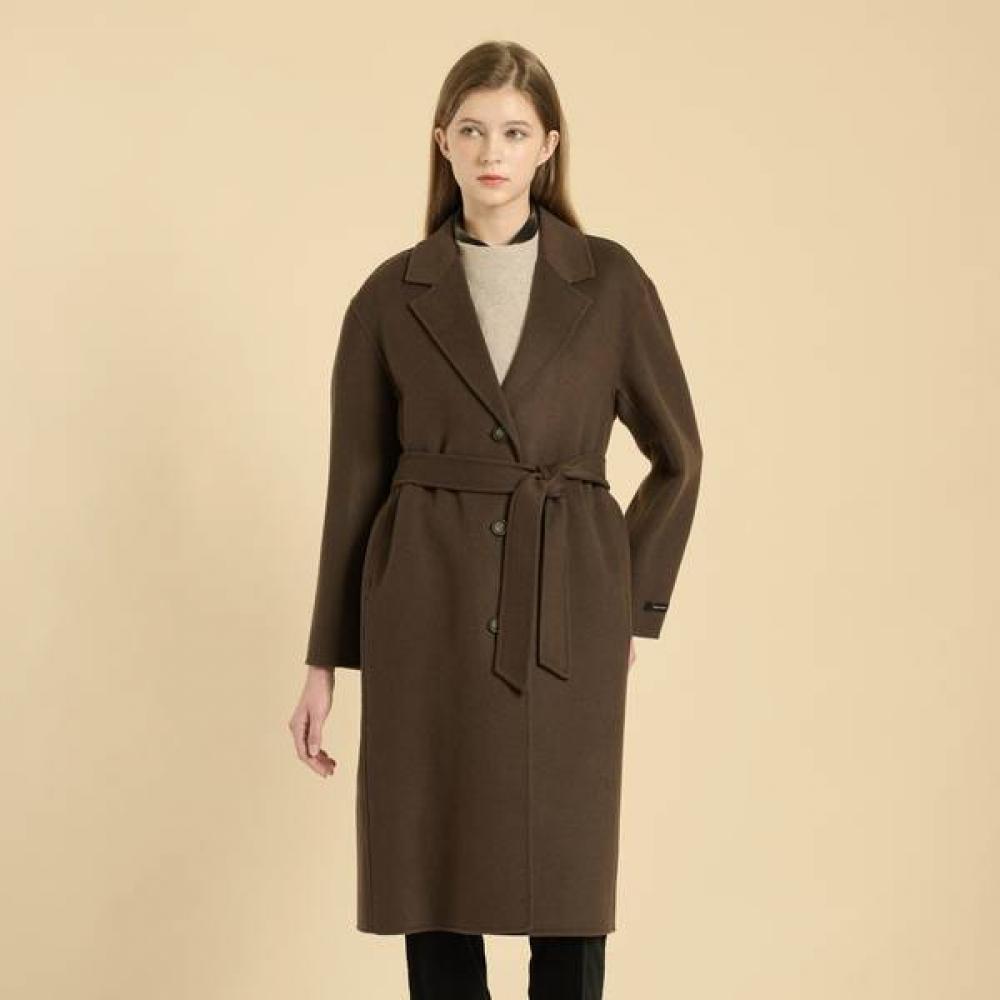 Bcbg Three Button Belted Handmade Coat B5wah837