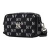 New MLB Cotton And Polyester Blend One Shoulder Handbag Crossbody Bag Regular Unisex Black 3ACRS014N-50BKS