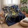 Argentina Football Printed Flannel Blanket Skin Friendly Warm Decorative Throw for Indoor Couch Bed Daily Use