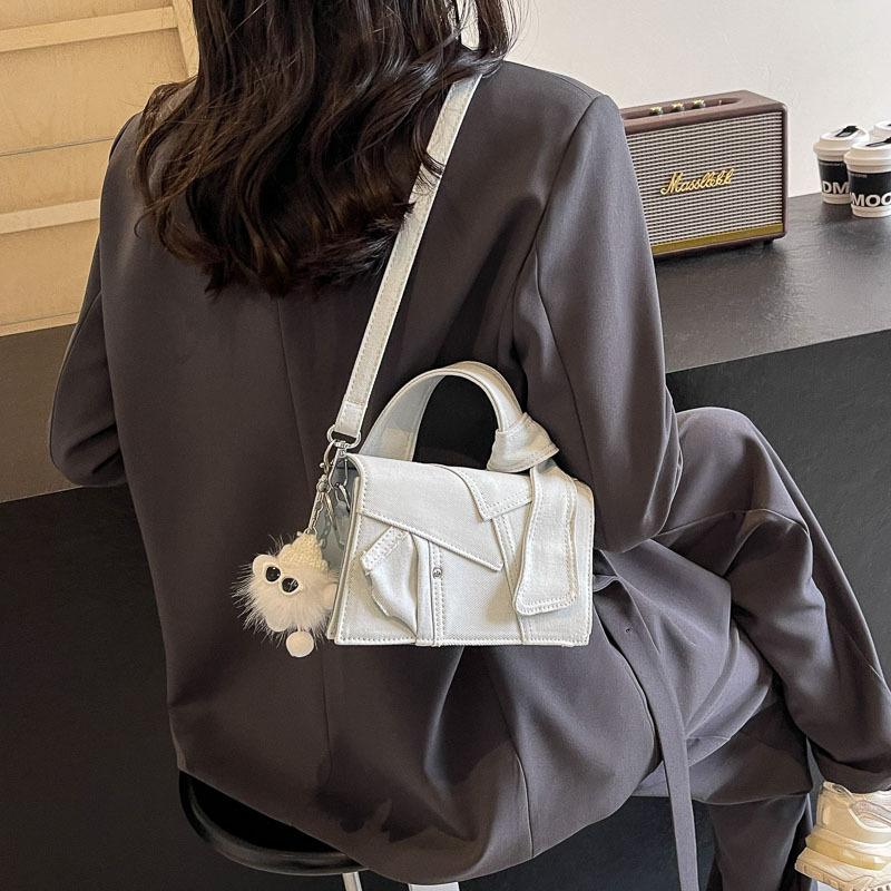 Denim Handbag Women's Crossbody Bag Fashionable Shoulder Commuter Small Square Bag