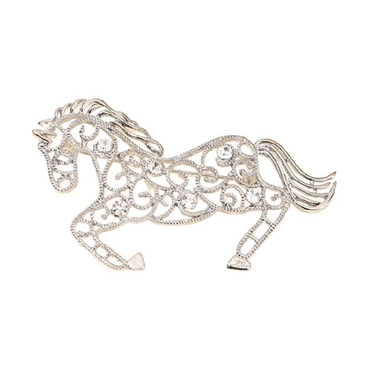 

Unique Metal Brooch Horse Clothing Jewelry Fashion Accessory Alloy Texture Suitablle for Shirts and Backpack Deocrating срібний