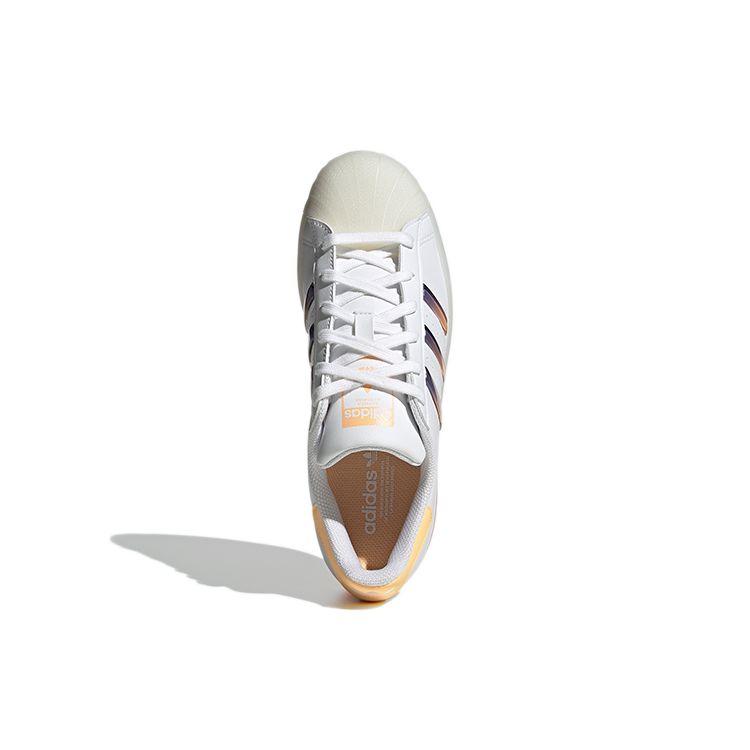 Adidas Superstar Weiß Säureorange Damen Sneaker Wolkenweiß Semi-Nacht-Flash GW4908
