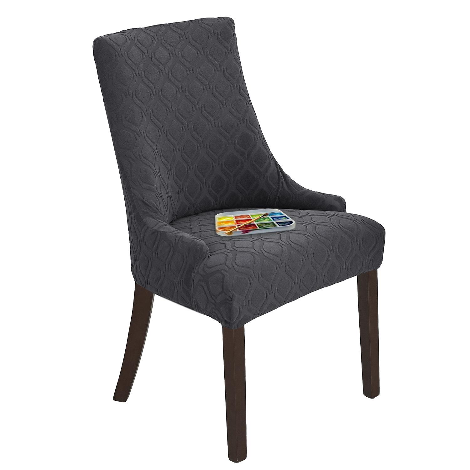 Moderne Premium Gebogene All-inclusive Stuhlbezug Bezug Rückenlehne Integriert Zuhause Elastisch Esszimmerstuhlbezug Langlebig 46*46*10cm