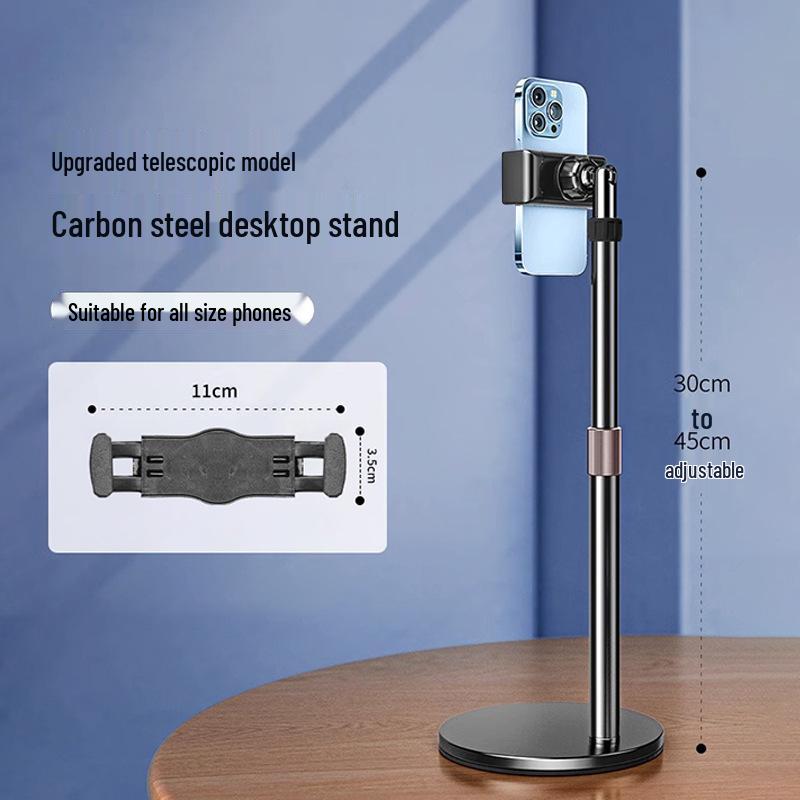 

Mobile Phone Desktop Stand: Full Metal Multi-functional Support for Overhead Shooting, Video Recording, Live Streaming, and Photography
