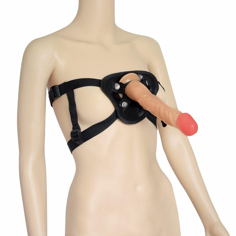 Damskie Masturbator Zabawki erotyczne z korkiem analnym Odłączany Zdatny do noszenia Dildo Ustalanie Kobieca dominacja Strapon Penis Realistyczny kutas BDSM