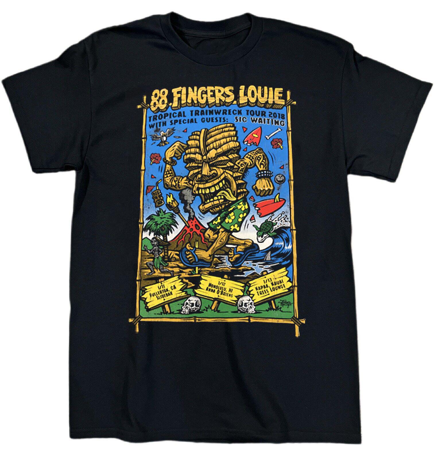 88 Fingers Louie Tropical Trainwreck Tour Cotton T Shirt S-5XL Black TU636 L