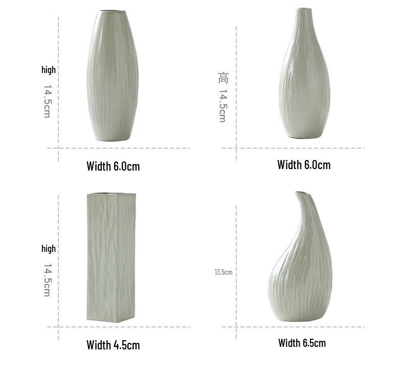 Chinese Retro Ceramic Small Vase - Stylish Decorative Vase for Dry or Hydroponic Flowers
