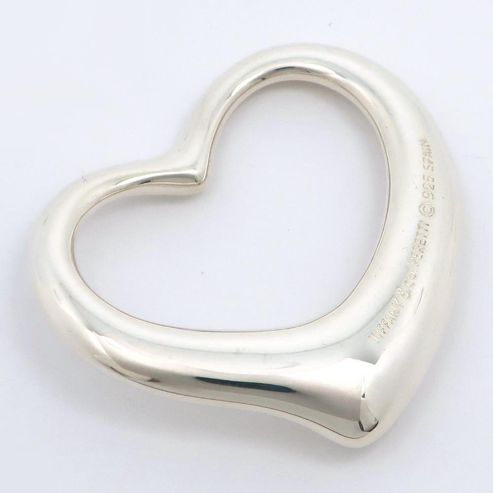TIFFANY&Co. Open Heart Large Pendant Top Elsa Peretti Silver925 13.9g Women Used