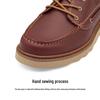 CAT Men's Retro Leather Casual Boat Shoes