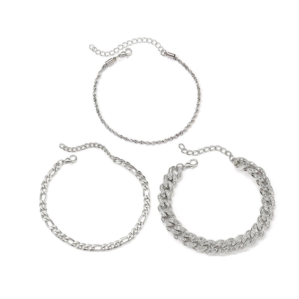 Cold wind summer beach multi-layer pearl anklet, European and American street auction design foot decoration