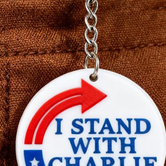 Backpack Charm I Stand with Charlie Backpack Tag Lightweight Backpack Accessory School Bag Charm