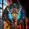 Acrylic Window Decoration Pendant Stained Cat On Desk Panel Decor Indoor Outdoor Garden Decor Or Housewarming Gift