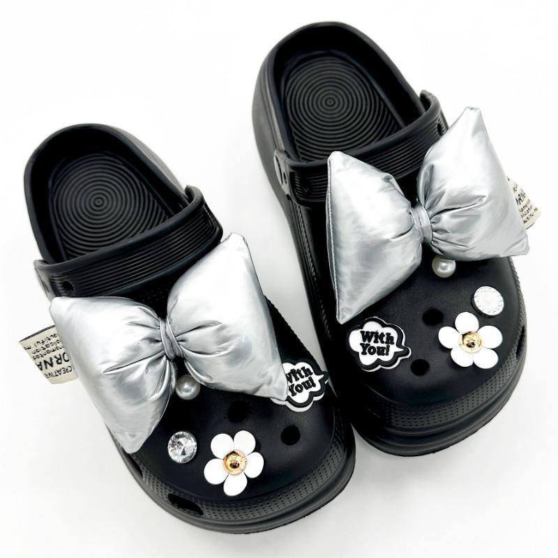 10KS Módní přívěsky na boty Sada Doplňky Dírka Spona na boty 3D Mašle Diamant Bílý Květ DIY 3D Dekorace na boty Párty Dívčí Dárek