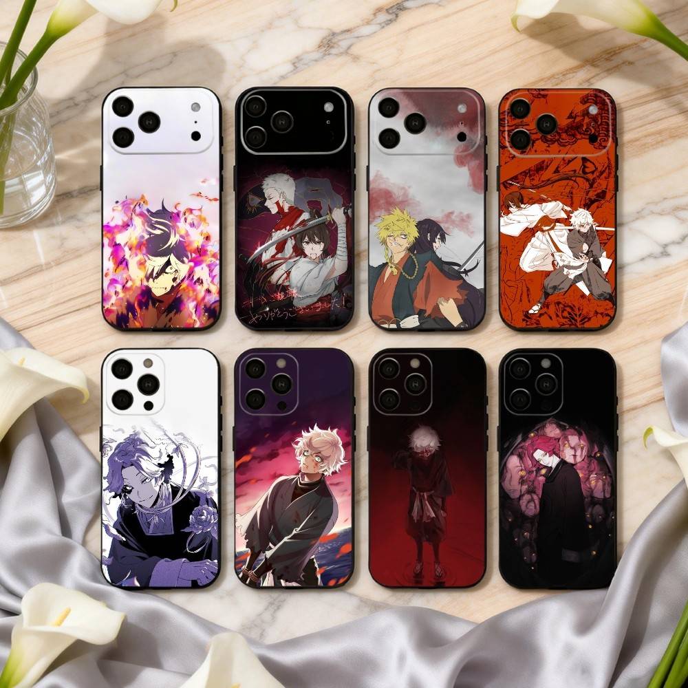 H-Hell P-Paradise Jigokuraku Custodia per Telefono Per iPhone 17pro, 16,15,14,13,12,11 X XR Plus, Altri Cover Morbida Nera