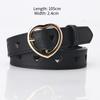 New Women's Simple and Versatile Love Hollow Belt Women's Pin Buckle Jeans Belt