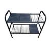 Expandable Double Layer Kitchen Shelf With Carbon Steel Build For Strong Storage Needs