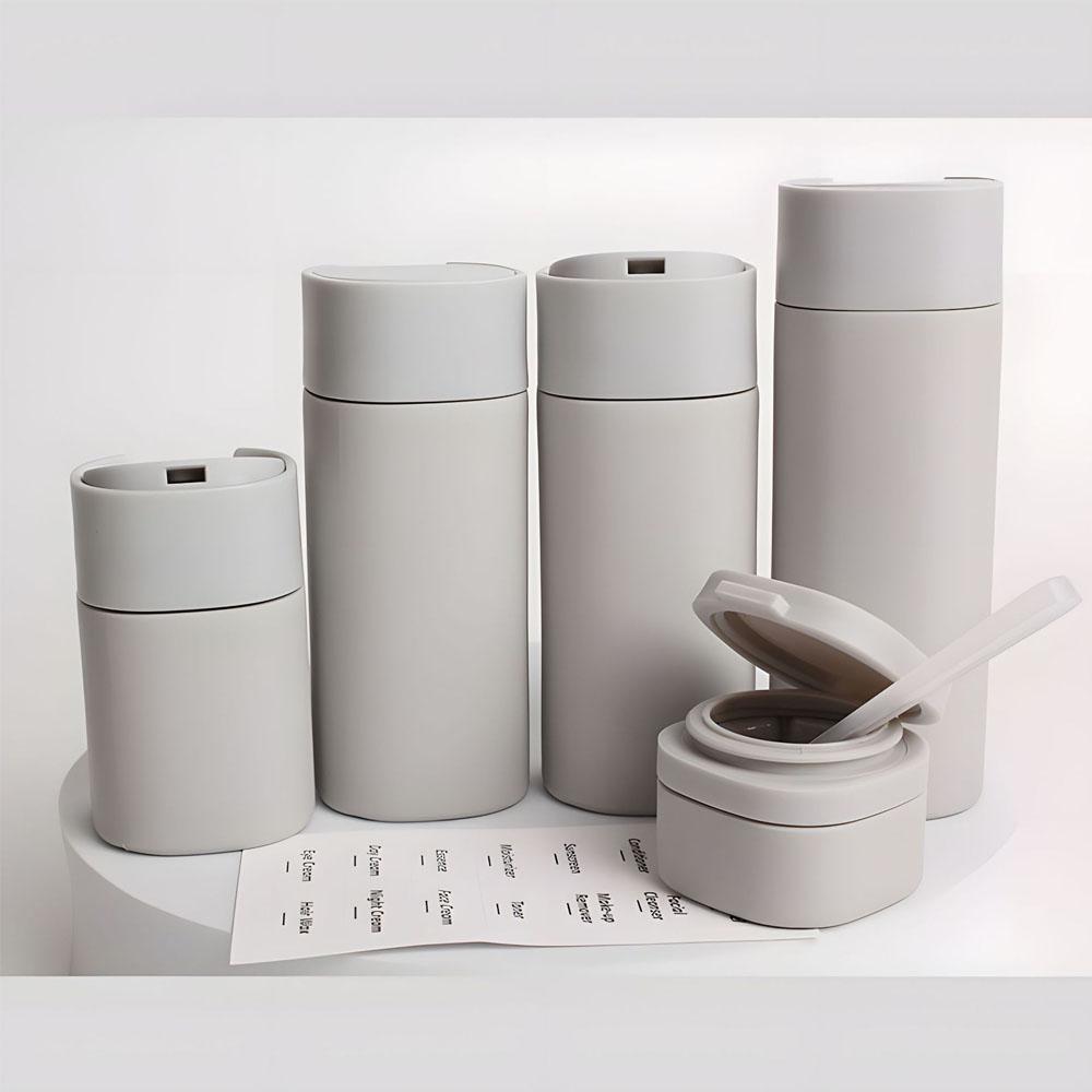 Travel Bottles Set, Silicone Squeezable Containers, Refillable Travel Accessories for Conditioner, Shampoo, Lotion & Body