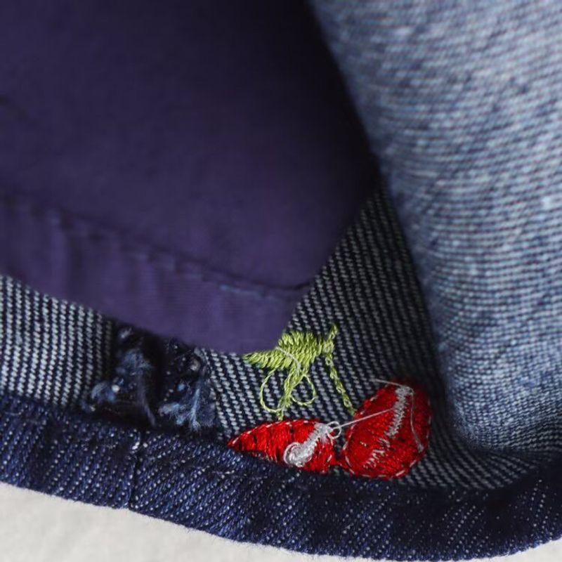 Kaslead New Arrival Women's Fashion Style Fashion Wash Embroidered Denim Shoulder Strap Adjustable Shorts Suspender Skirt