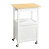 VEVOR Kitchen Island Cart with Single Door Cabinet, Mobile Carts with Drawer, Towel Rack, Hooks, Portable Table on Swivel Wheels