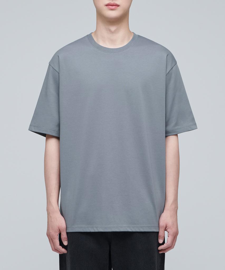 MUSINSA STANDARD Supima Relaxed Crew Neck T-Shirt [Gray]