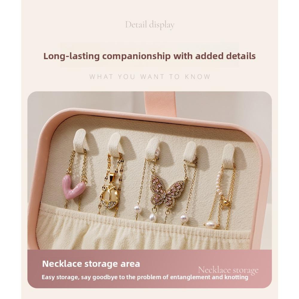 Jewelry Box, Leather Stud Earrings, Rings, Necklaces, Large-capacity Storage Box, Exquisite and High-end Jewelry Storage.