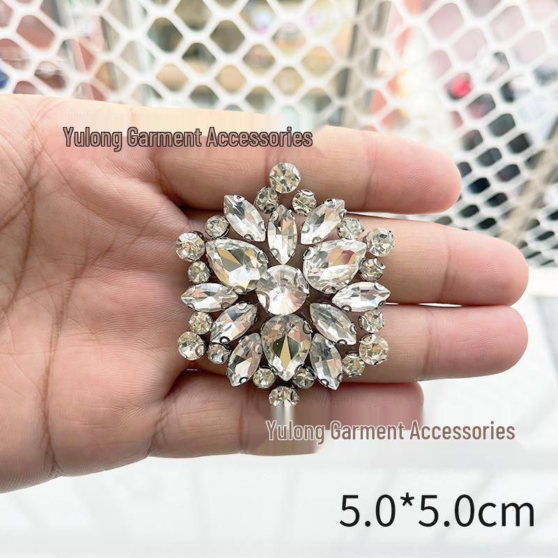 White Rhinestone DIY Hotfix Adhesive Fabric for Crystal Ornaments & Shoe Box Decorations